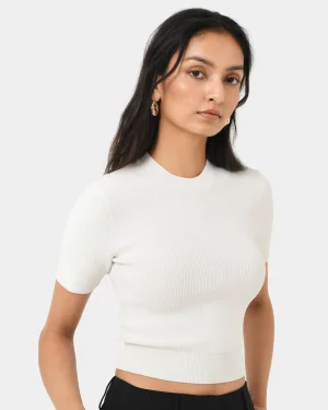 Forcast Murphy Crop Knit Top* T-Shirts & Tops|Work Tops