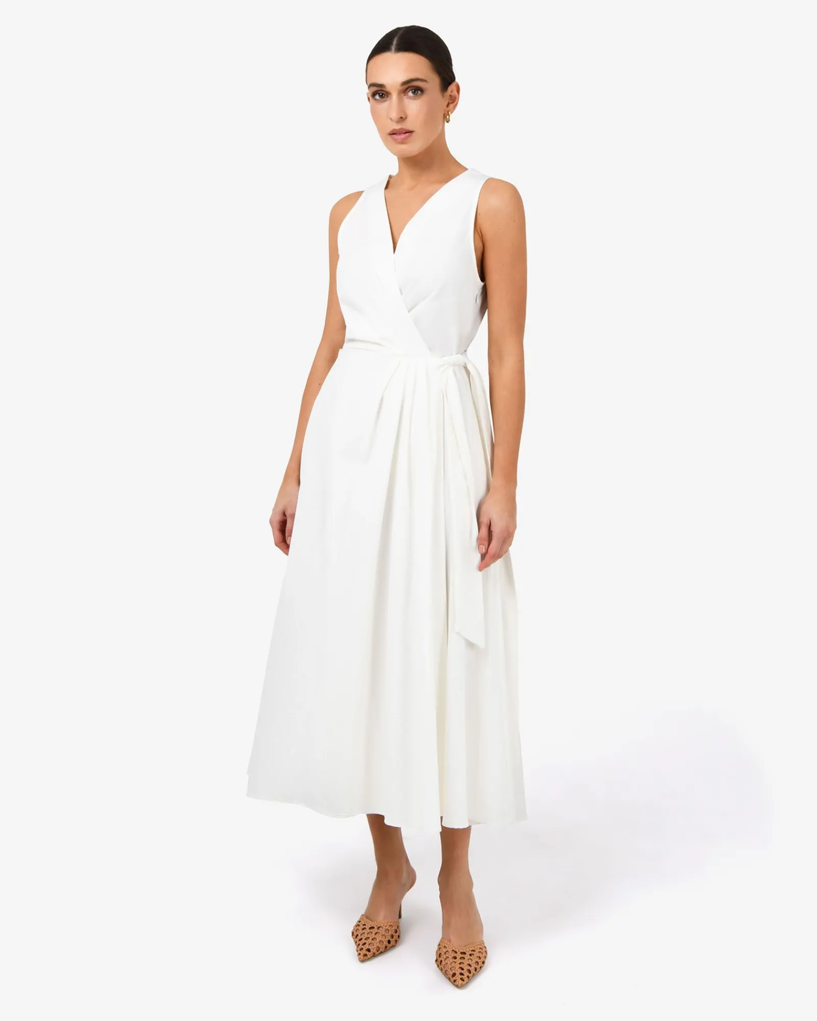 Forcast Nattai Crossover Dress* Conscious|Midi Dresses