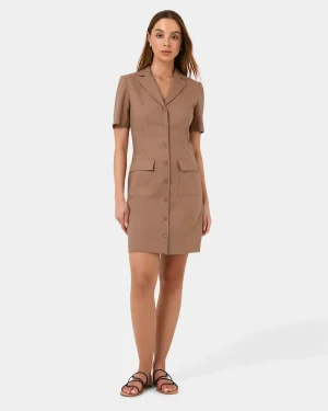 Forcast Nia Button Linen Dress* Conscious|Mini Dresses