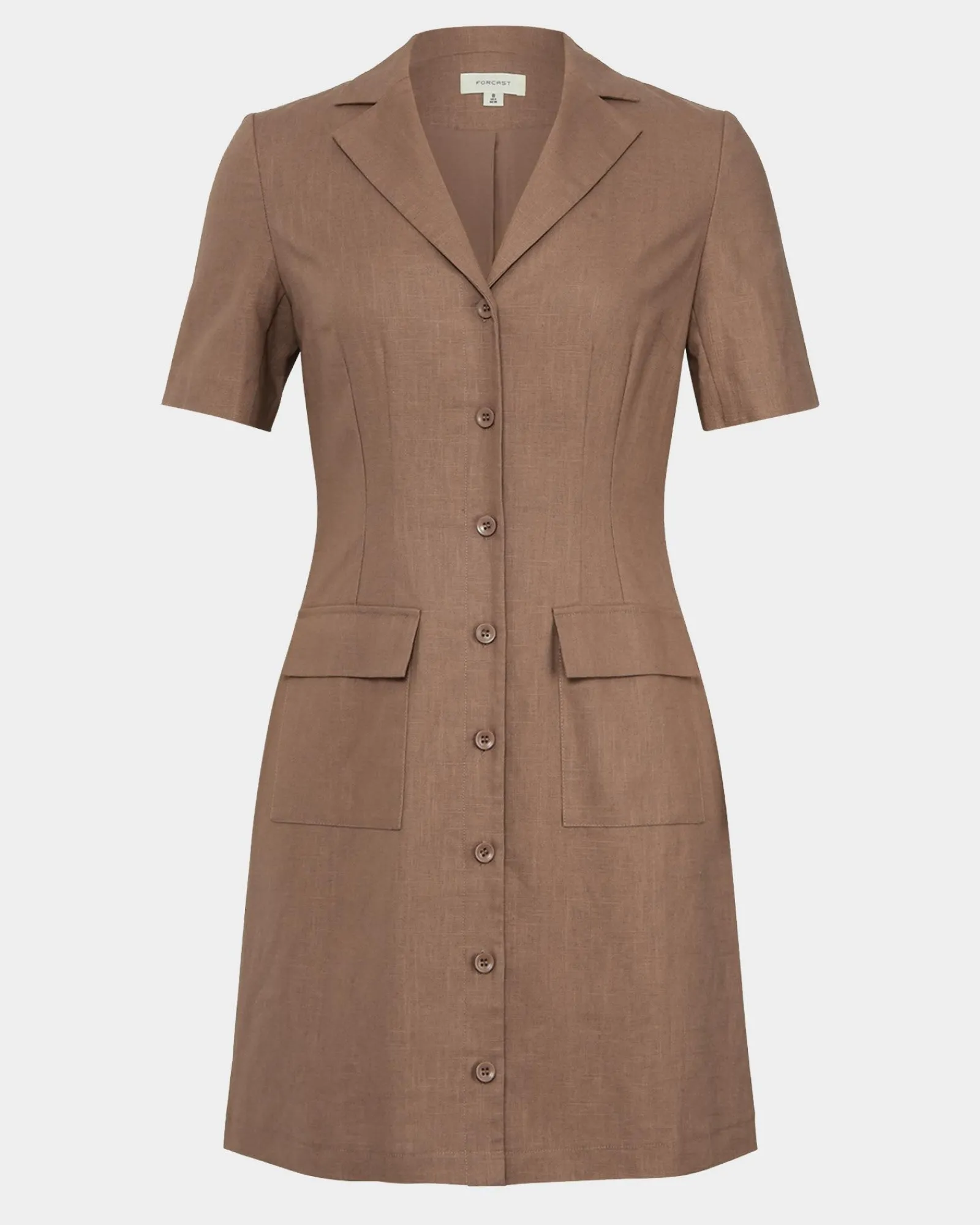 Forcast Nia Button Linen Dress* Conscious|Mini Dresses
