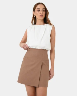 Forcast Nia Mini Linen Skirt* Conscious|Mini Skirts