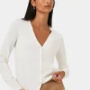 Forcast Nicolette V-neck Knit Cardigan* T-Shirts & Tops|Long Sleeve Tops
