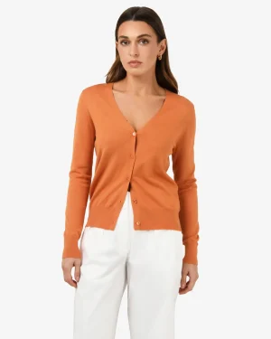 Forcast Nicolette V-neck Knit Cardigan* Long Sleeve Tops|Work Tops