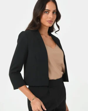 Forcast Nikki Collarless Crop Jacket* Jackets & Blazers|Matching Sets