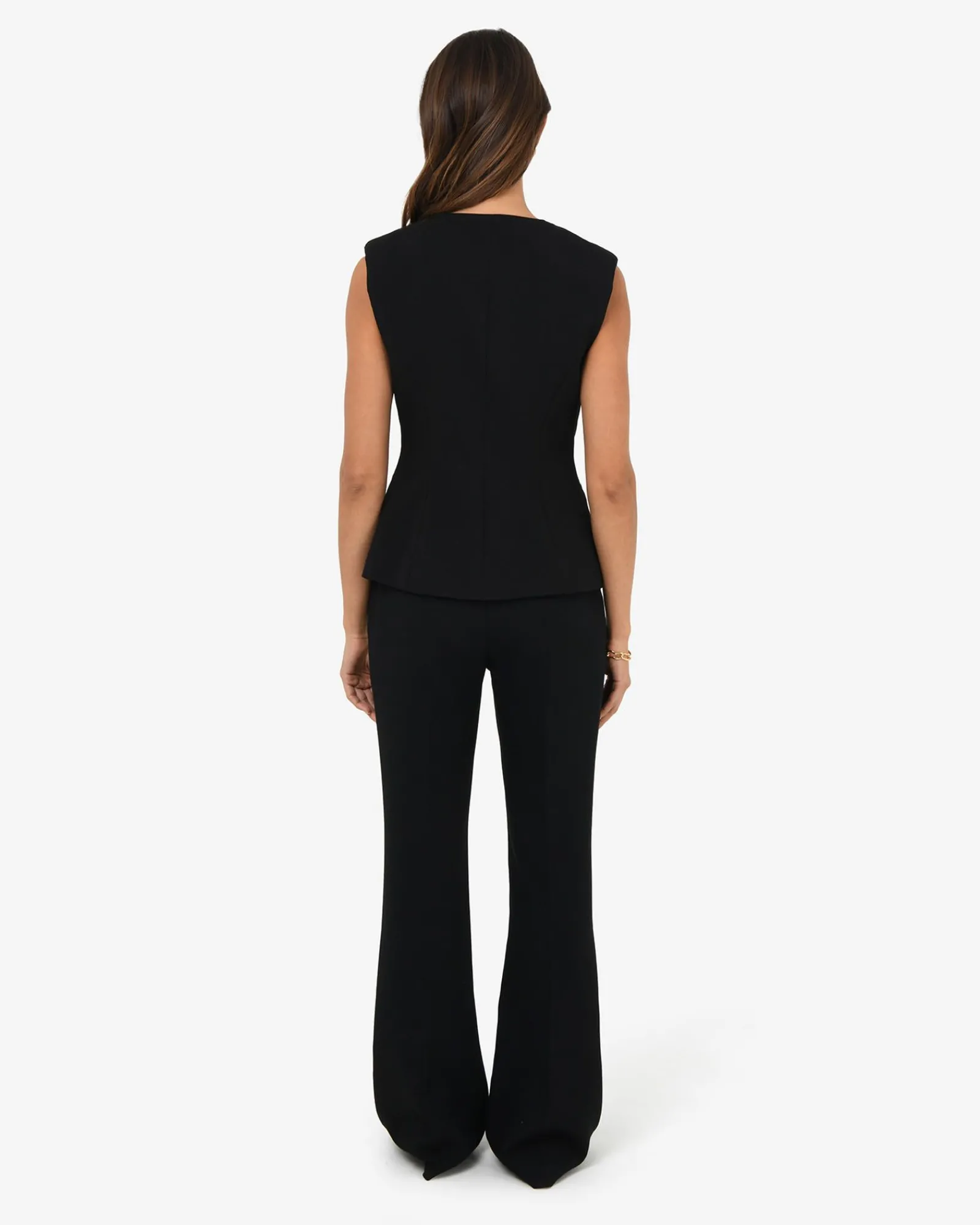 Forcast Nikki Collarless Vest* T-Shirts & Tops|Work Tops