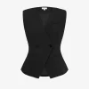 Forcast Nikki Collarless Vest* T-Shirts & Tops|Work Tops