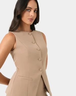 Forcast Nikki Longline Vest* T-Shirts & Tops|Work Tops