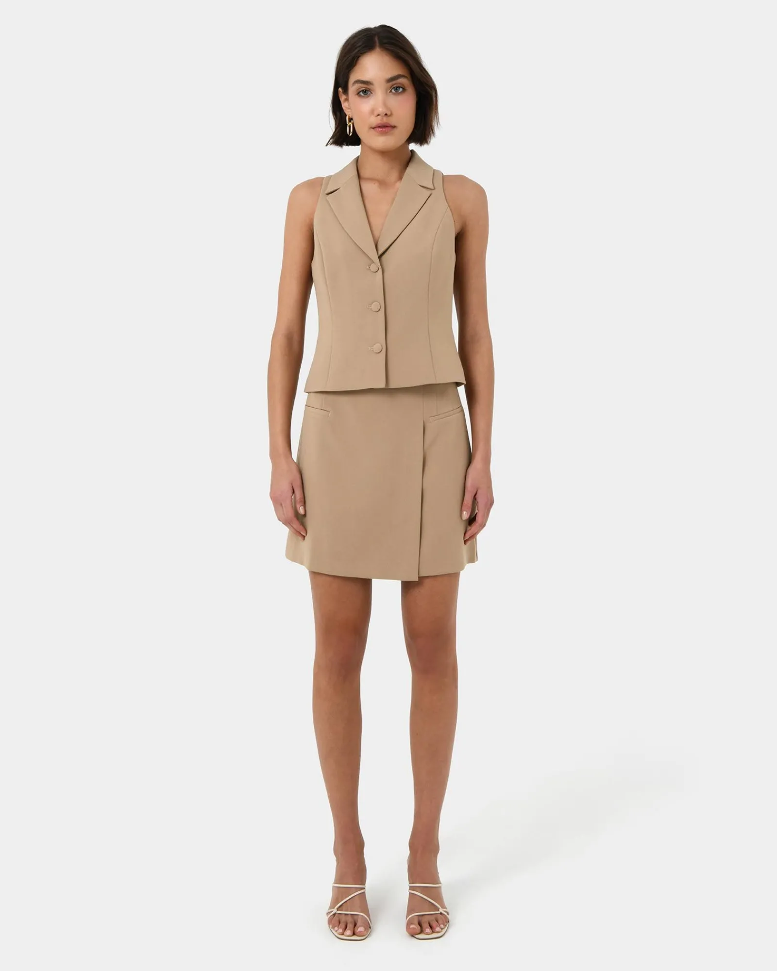 Forcast Nikki Mini Wrap Skirt* Mini Skirts|Work Skirts