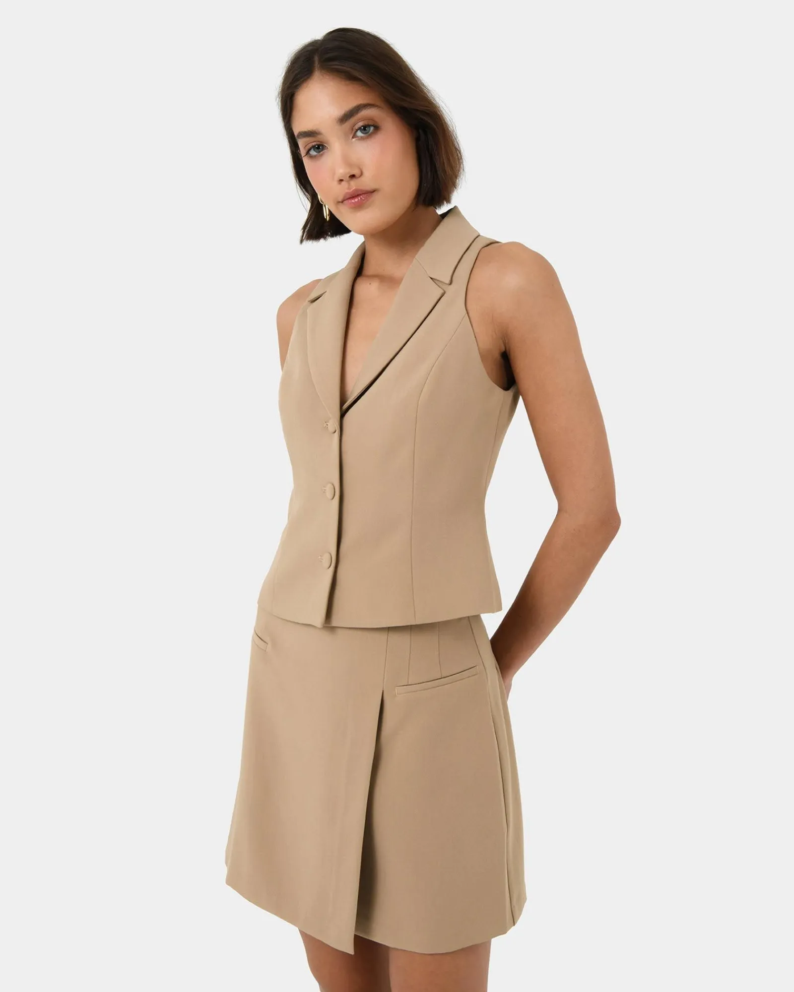 Forcast Nikki Mini Wrap Skirt* Mini Skirts|Work Skirts