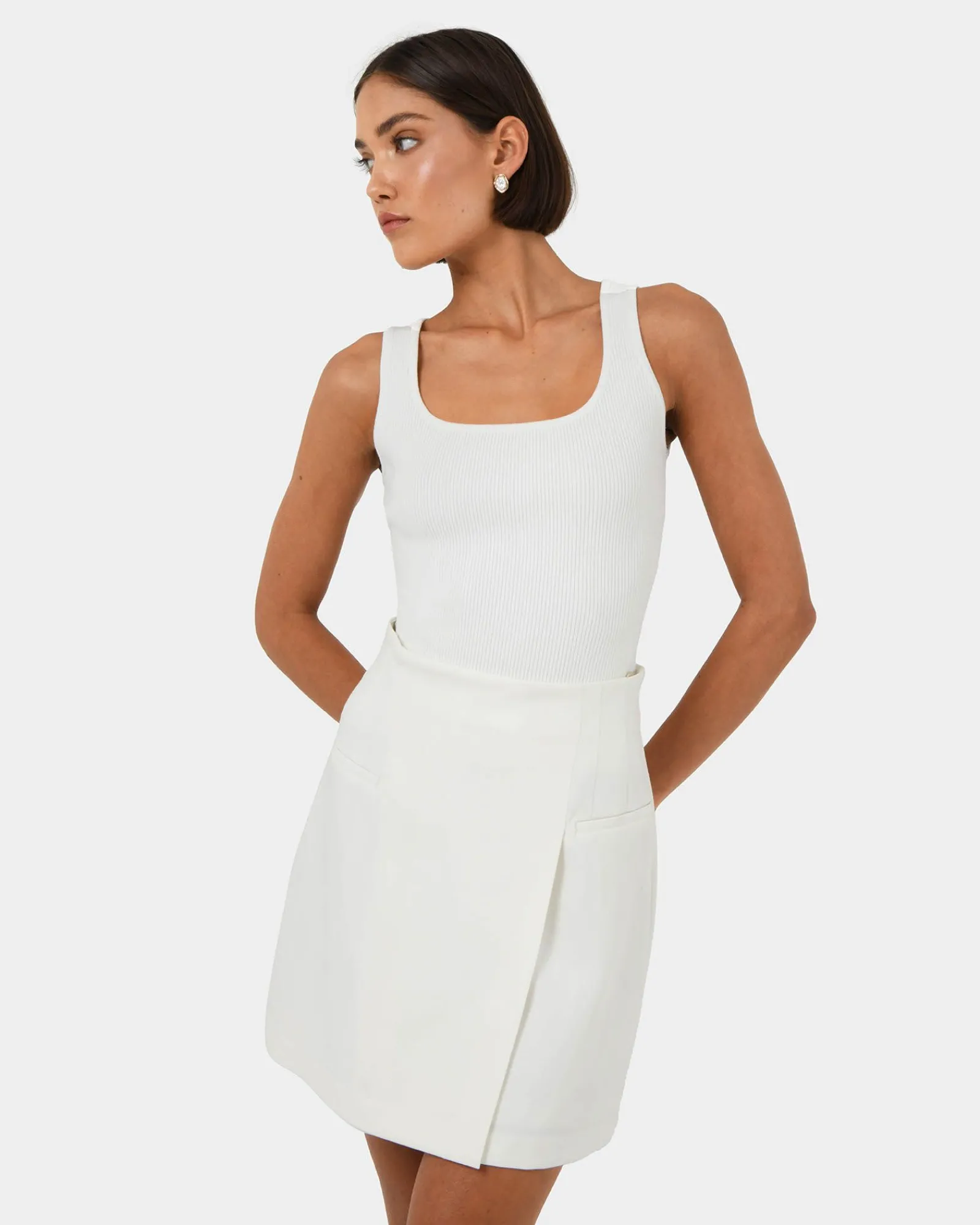 Forcast Nikki Mini Wrap Skirt* Mini Skirts|Work Skirts