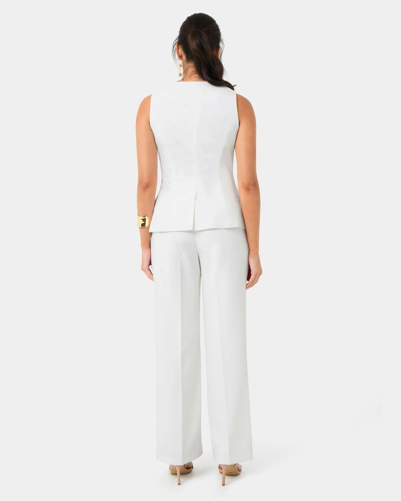 Forcast Nikki Tailored Pants* High-Waisted Pants|Straight Leg Pants