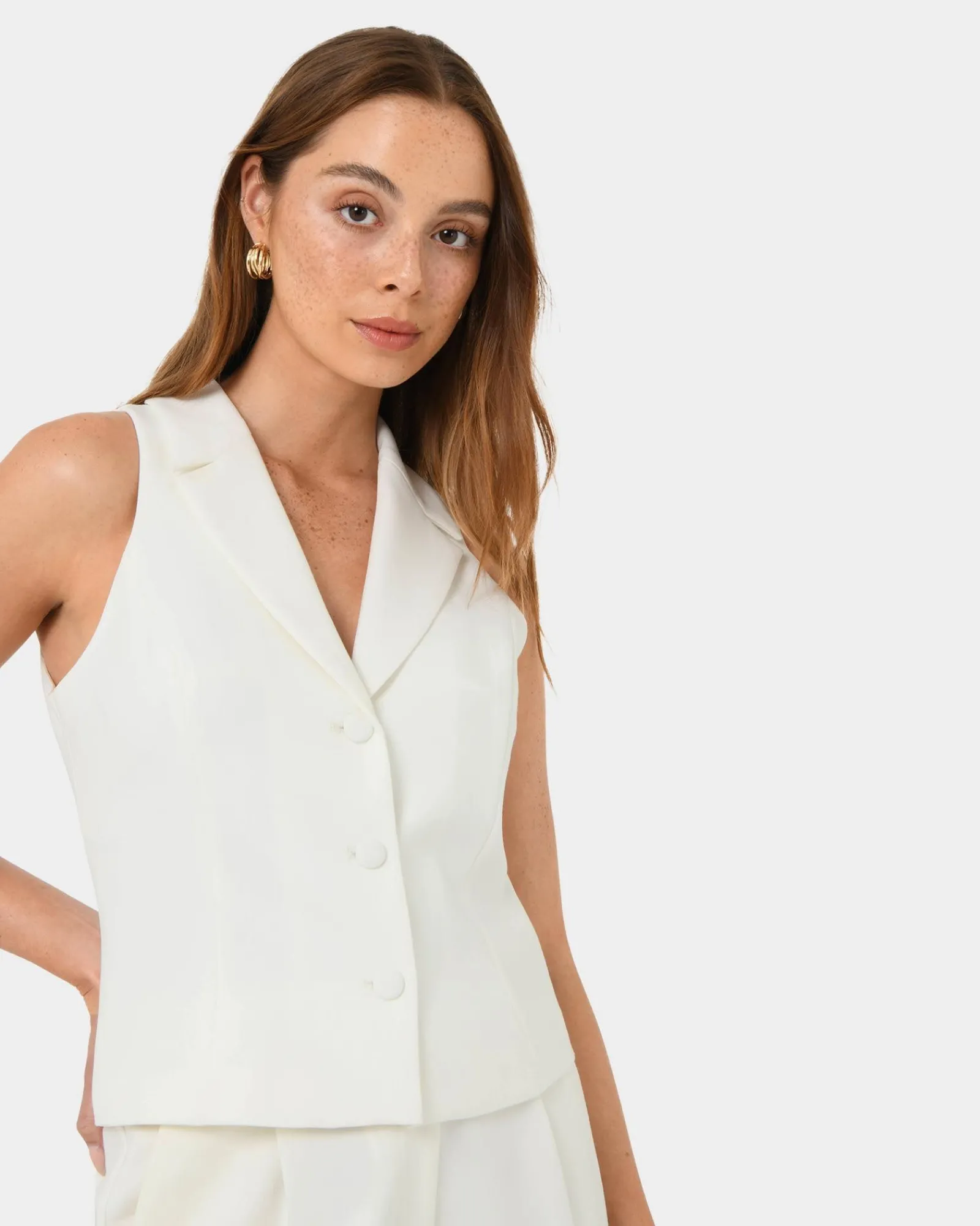 Forcast Nikki Tailored Vest* T-Shirts & Tops|Work Tops