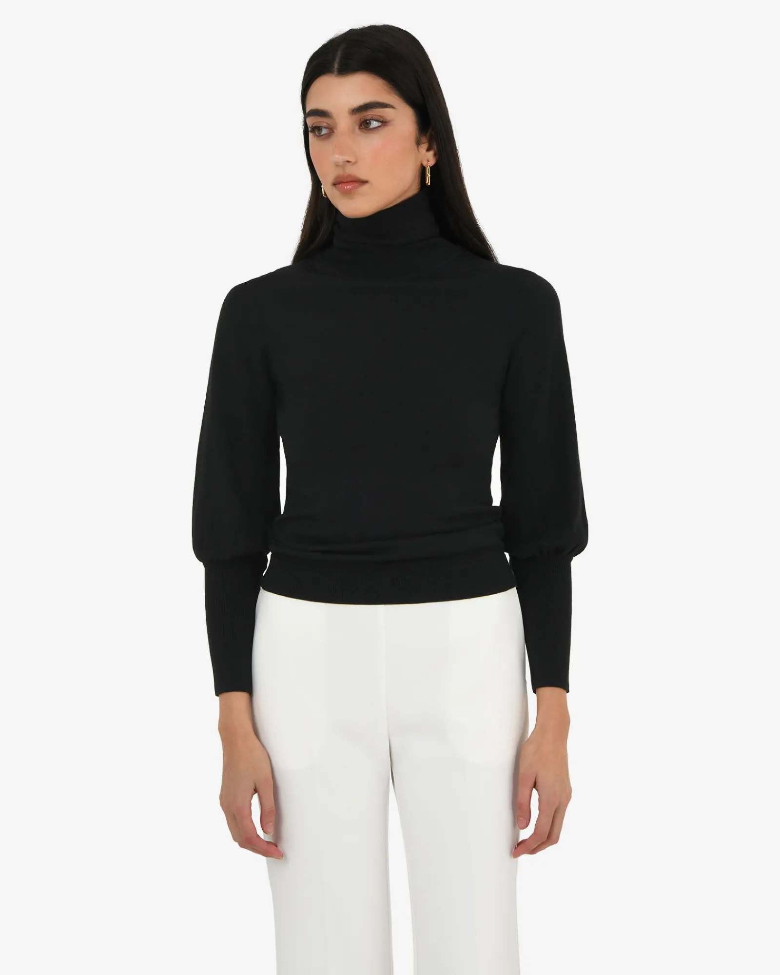 Forcast Nolan High Neck Knit* T-Shirts & Tops|Long Sleeve Tops