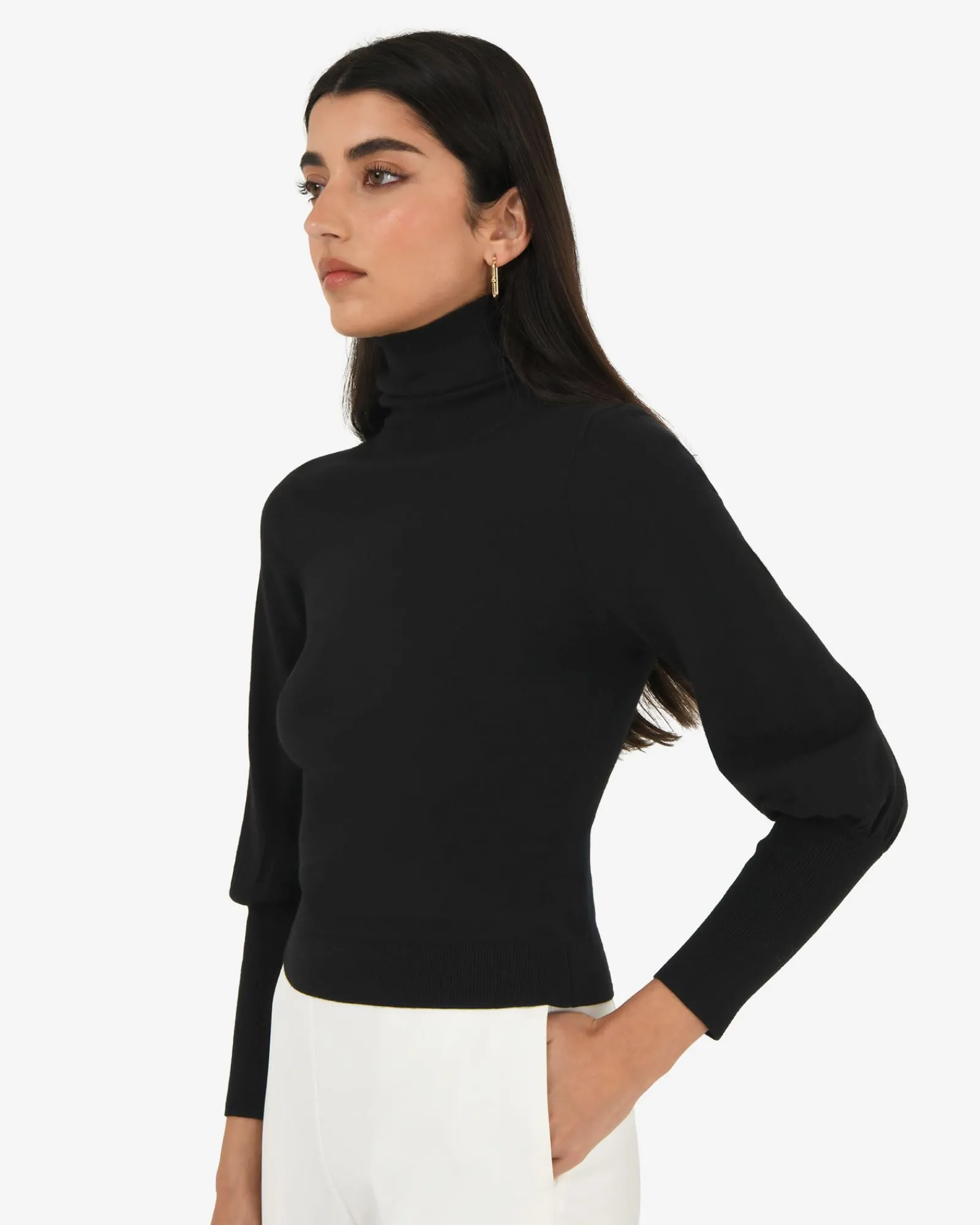 Forcast Nolan High Neck Knit* T-Shirts & Tops|Long Sleeve Tops