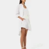Forcast Oakley Cotton Tie Shirt Dress* Conscious|Midi Dresses