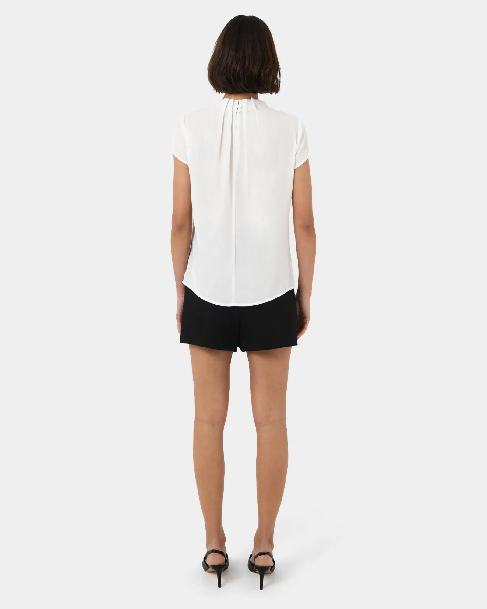 Forcast Olivia Pleated High Neck Top* T-Shirts & Tops|Work Tops