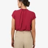 Forcast Olivia Pleated High Neck Top* T-Shirts & Tops|Work Tops