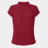 Forcast Olivia Pleated High Neck Top* T-Shirts & Tops|Work Tops