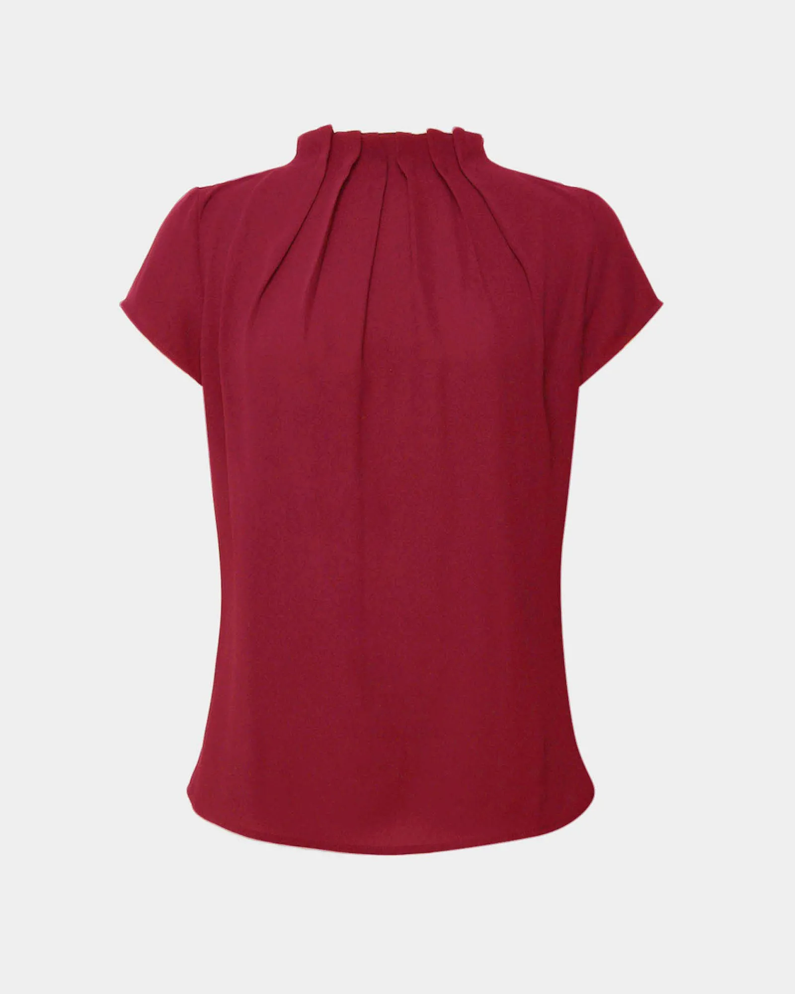 Forcast Olivia Pleated High Neck Top* T-Shirts & Tops|Work Tops