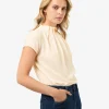 Forcast Olivia Pleated High Neck Top* T-Shirts & Tops|Work Tops