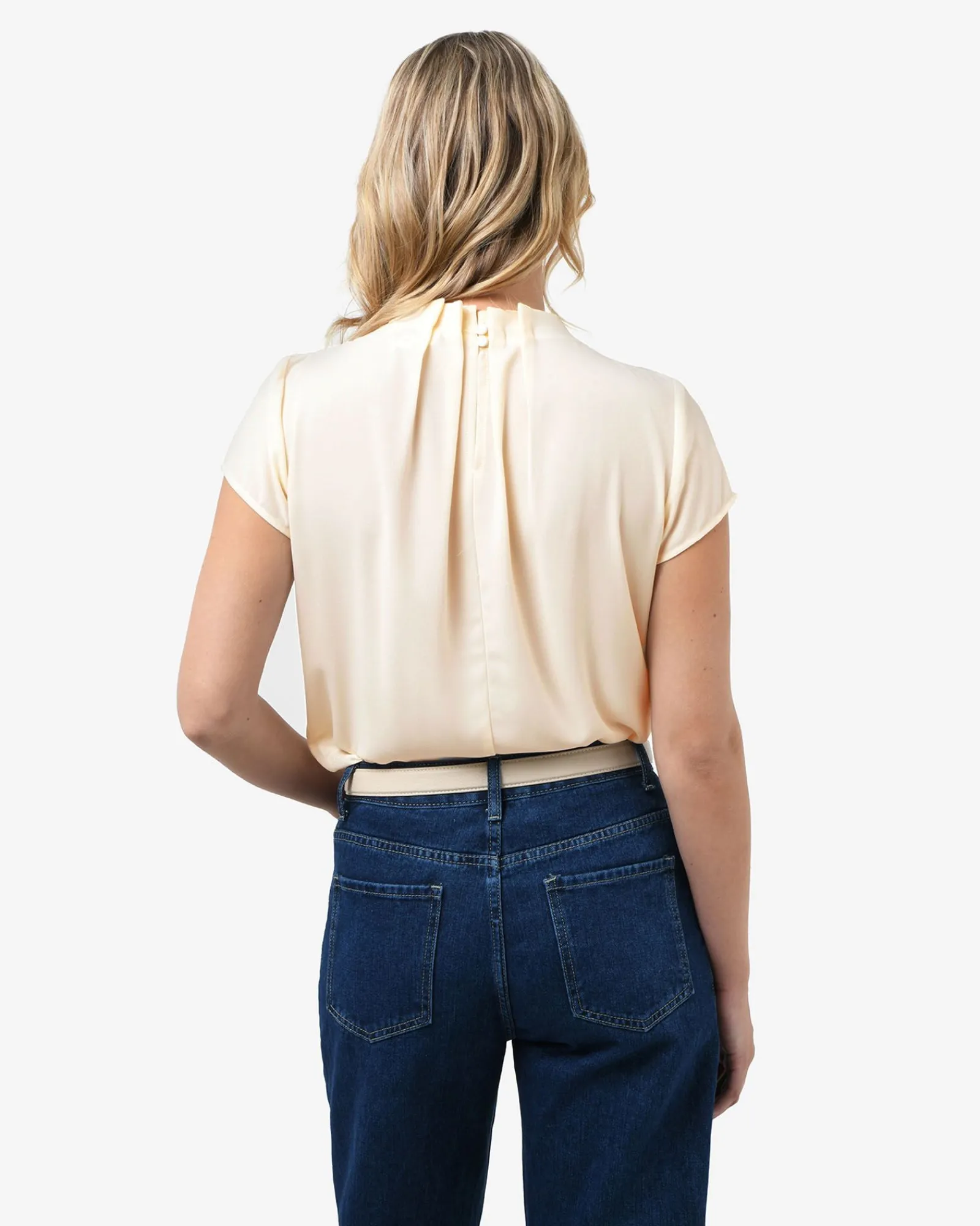 Forcast Olivia Pleated High Neck Top* T-Shirts & Tops|Work Tops