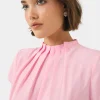 Forcast Olivia Pleated High Neck Top* T-Shirts & Tops|Work Tops