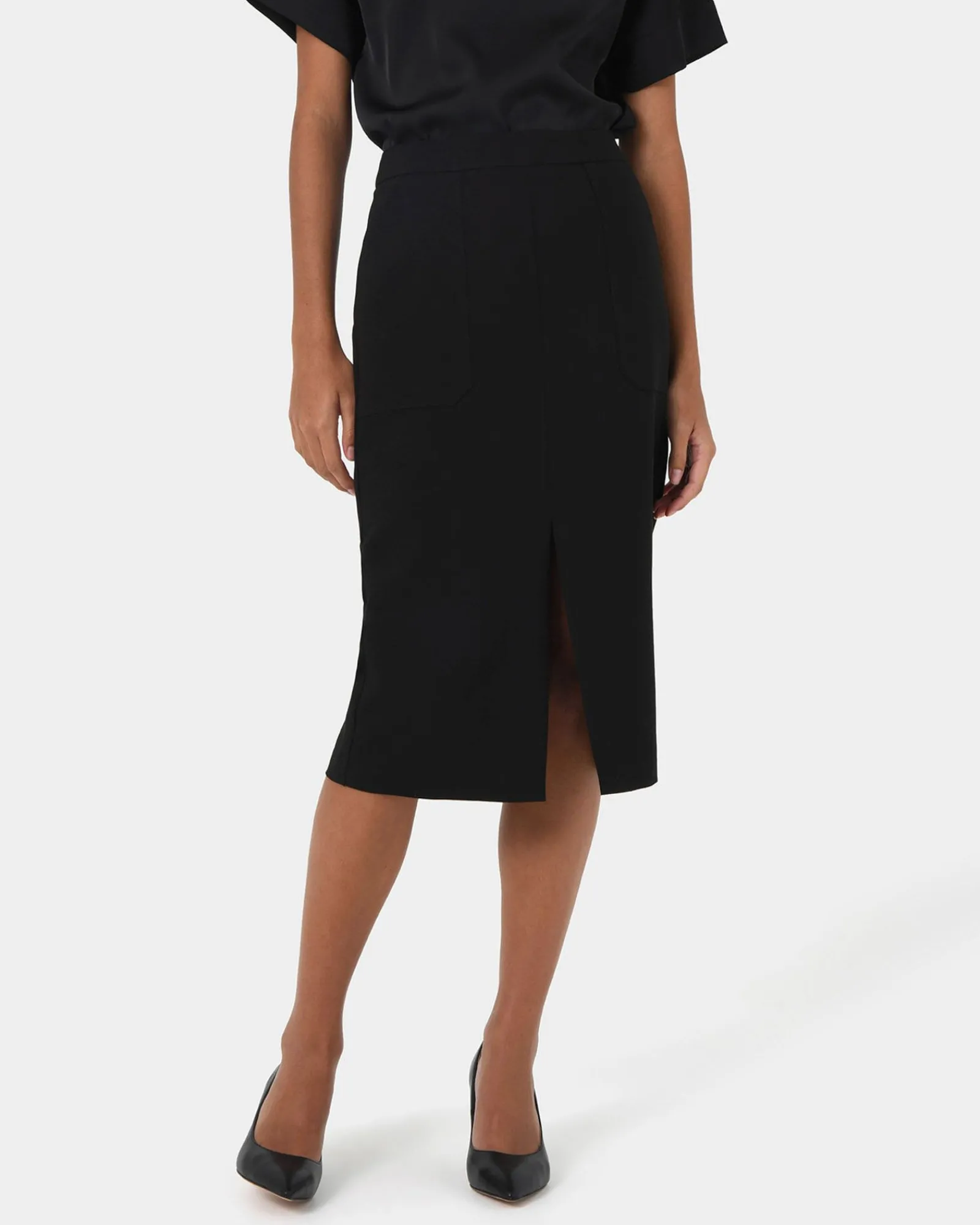 Forcast Orlanda Front Slit Skirt* Midi & Maxi Skirts|Work Skirts
