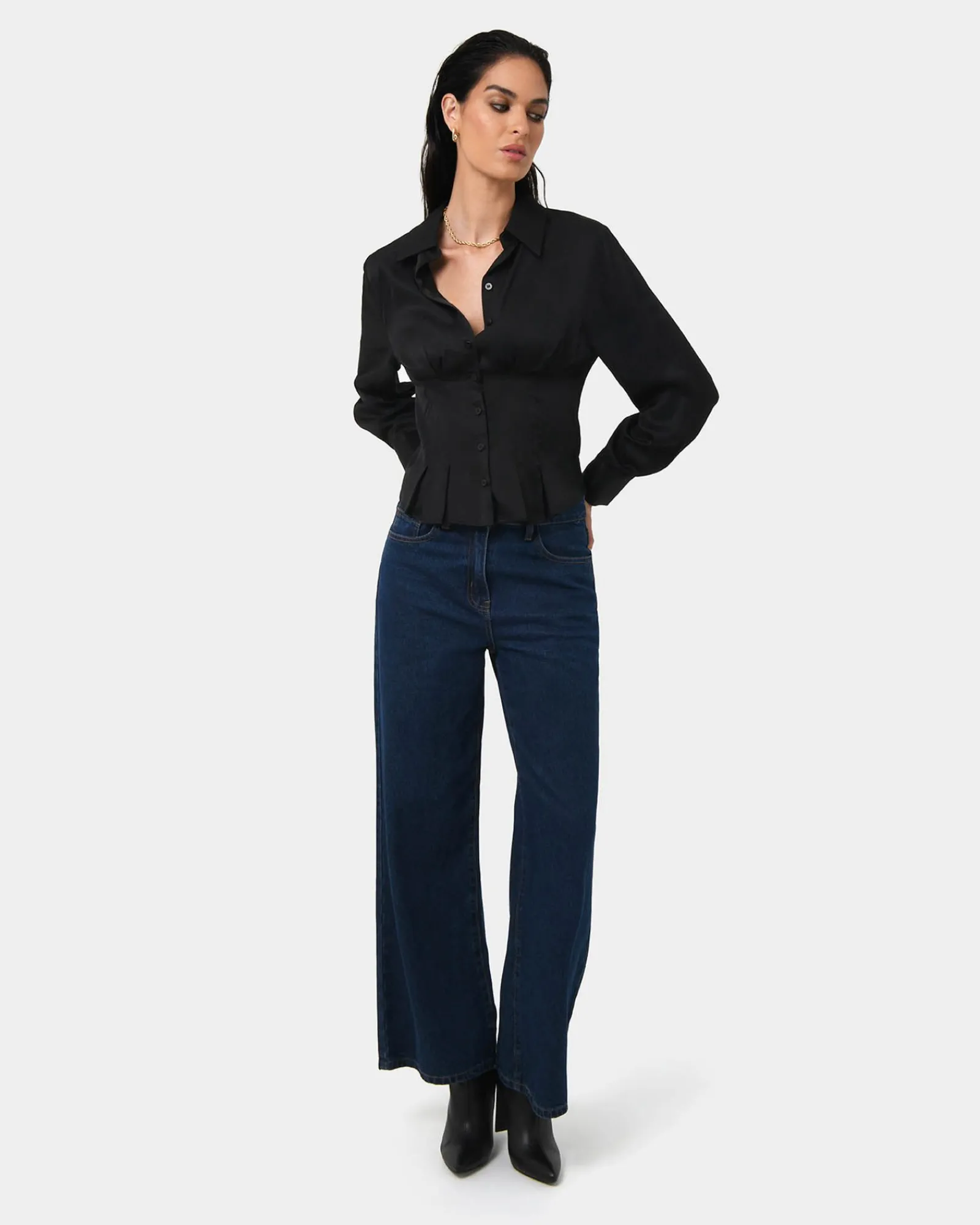 Forcast Paige Gathered Shirt* T-Shirts & Tops|Long Sleeve Tops