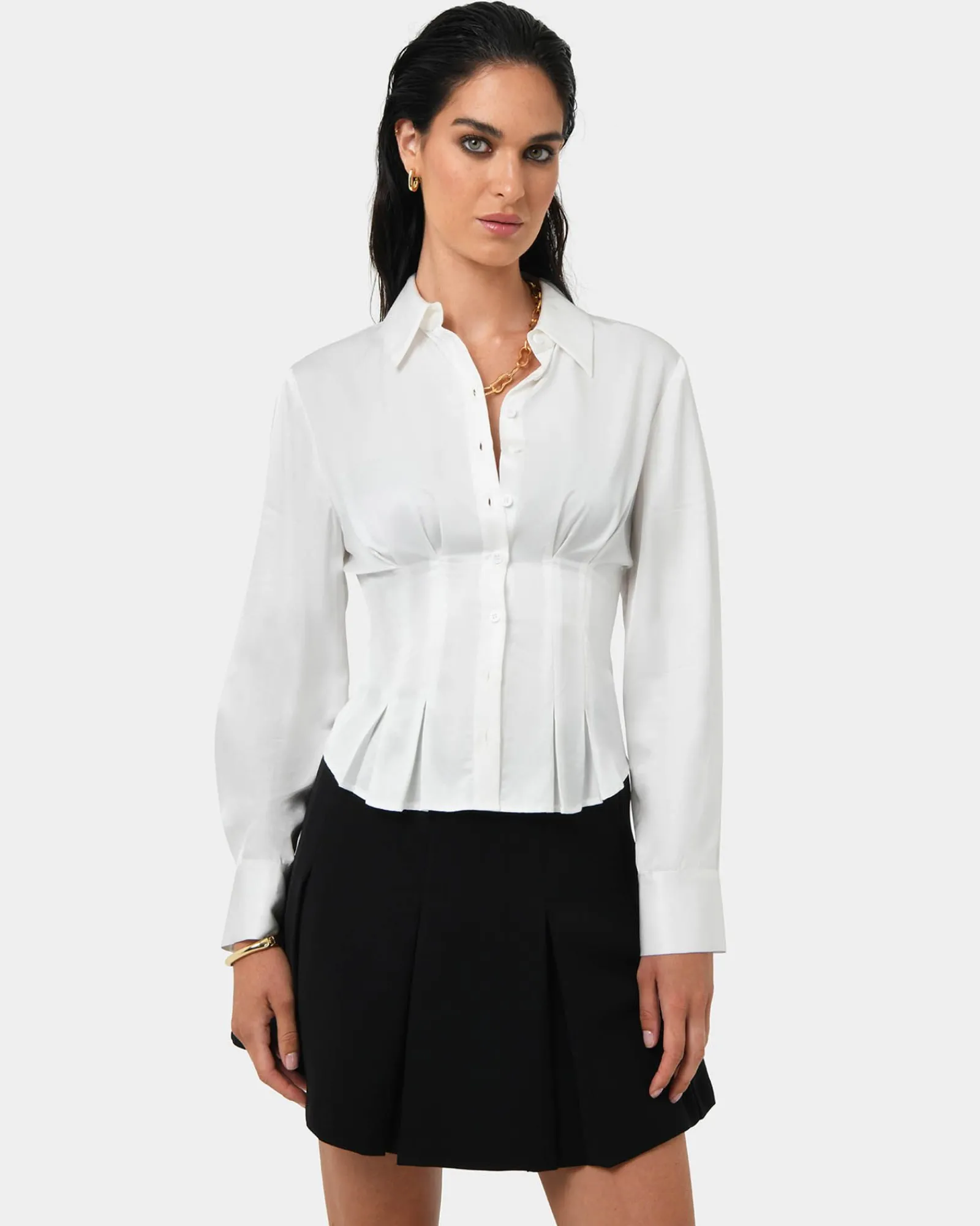 Forcast Paige Gathered Shirt* Long Sleeve Tops|Shirts & Blouses