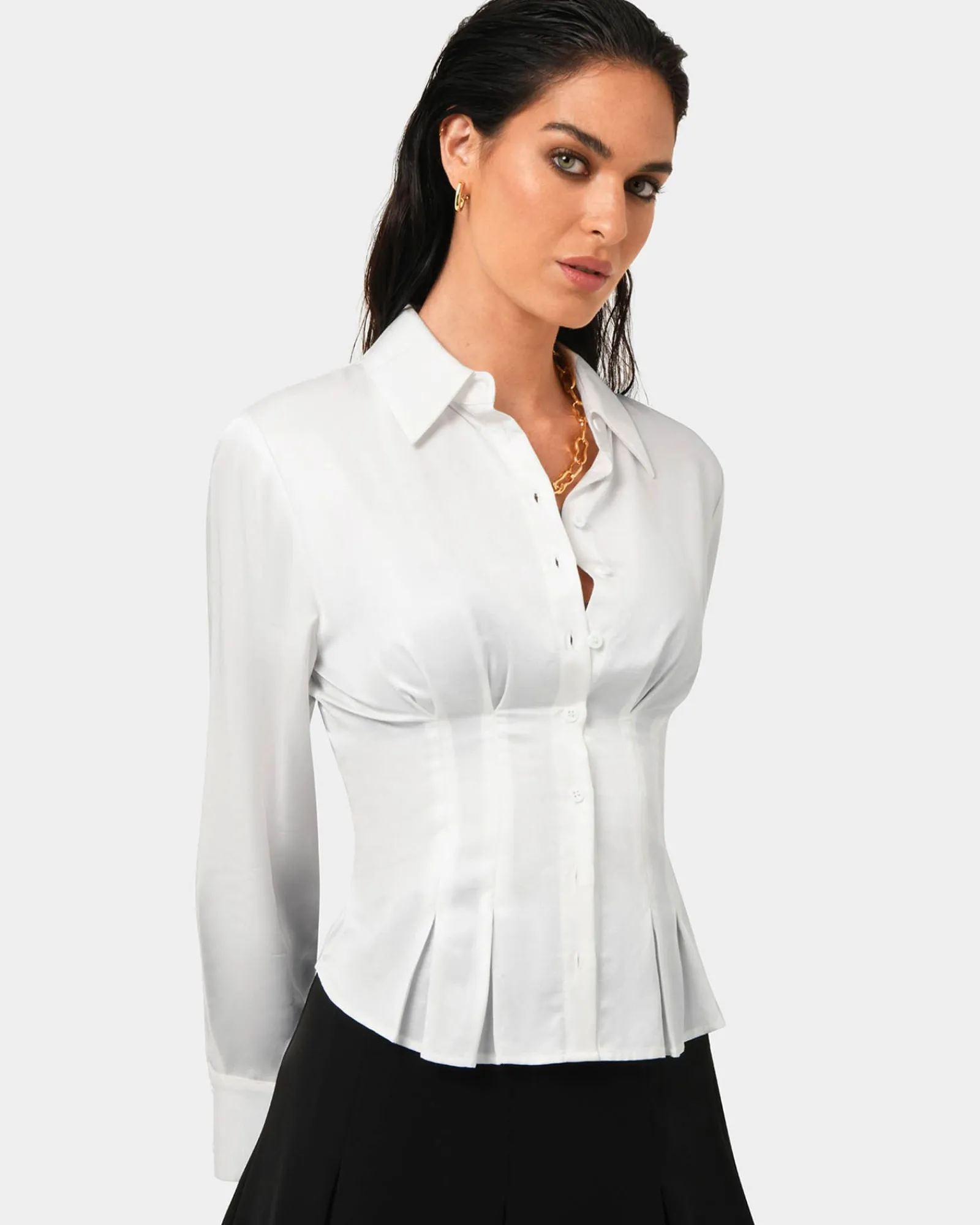 Forcast Paige Gathered Shirt* Long Sleeve Tops|Shirts & Blouses
