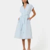 Forcast Paris Linen Midi Dress* Conscious|Midi Dresses