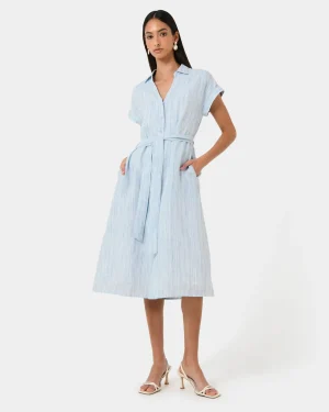 Forcast Paris Linen Midi Dress* Conscious|Midi Dresses