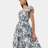 Forcast Pearl Floral Cotton Dress* Conscious|Midi Dresses