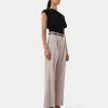 Forcast Perry Linen Tailored Pants* High-Waisted Pants|Straight Leg Pants