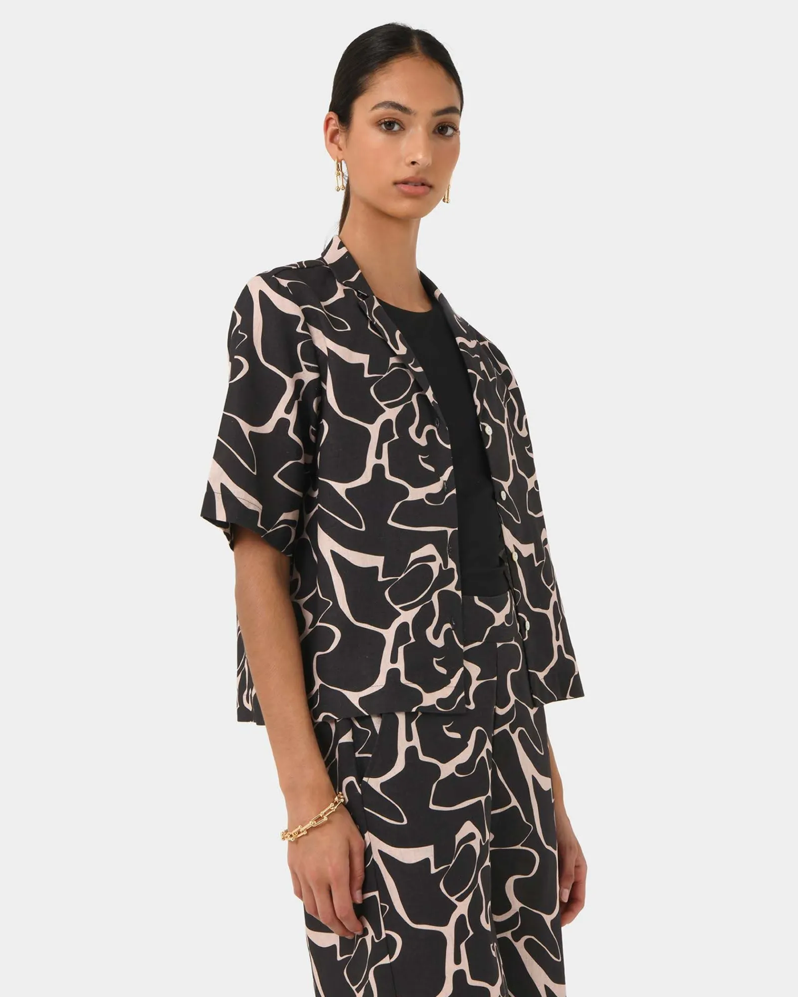 Forcast Pip Linen Blend Shirt* T-Shirts & Tops|Shirts & Blouses