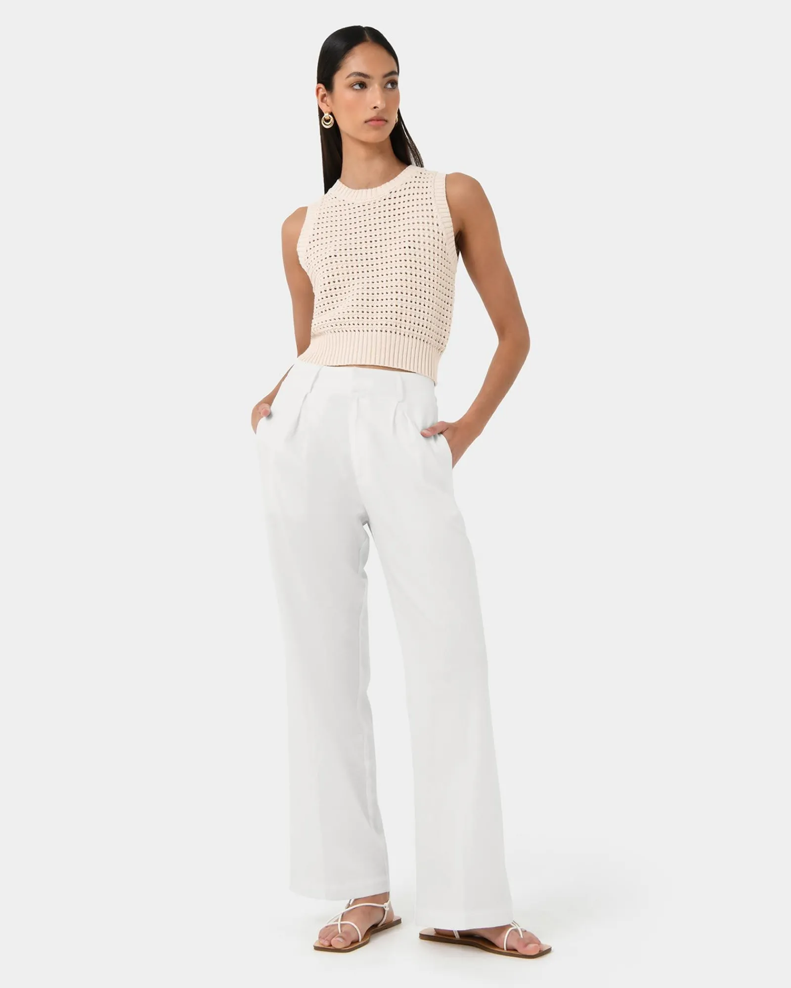 Forcast Quinta Open Knit Top* T-Shirts & Tops|Work Tops