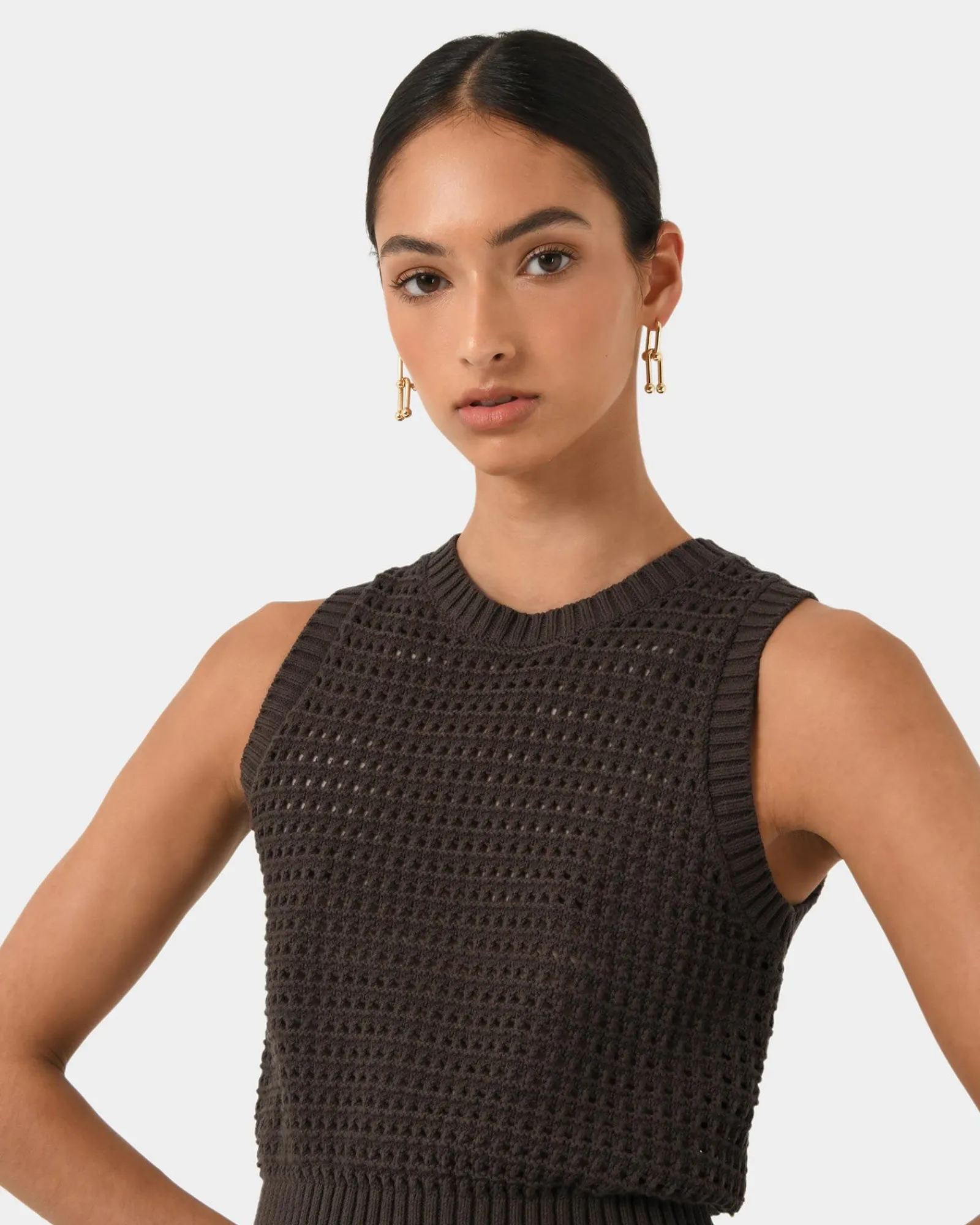 Forcast Quinta Open Knit Top* T-Shirts & Tops|Work Tops