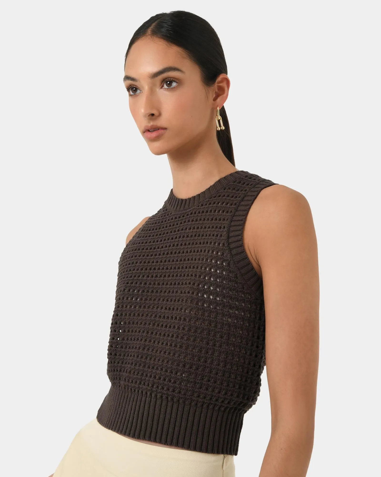 Forcast Quinta Open Knit Top* T-Shirts & Tops|Work Tops