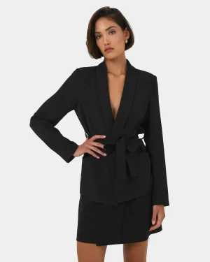 Forcast Rain Belted Blazer* Work Tops|Jackets & Blazers