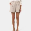 Forcast Ria Stripe Cotton Shorts* Work Pants|Shorts
