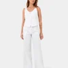 Forcast Ria Stripe Cotton Blend Pants* High-Waisted Pants|Straight Leg Pants