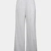 Forcast Ria Stripe Cotton Blend Pants* High-Waisted Pants|Straight Leg Pants