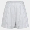 Forcast Ria Stripe Cotton Shorts* High-Waisted Pants|Work Pants