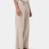 Forcast Ria Stripe Cotton Blend Pants* High-Waisted Pants|Straight Leg Pants