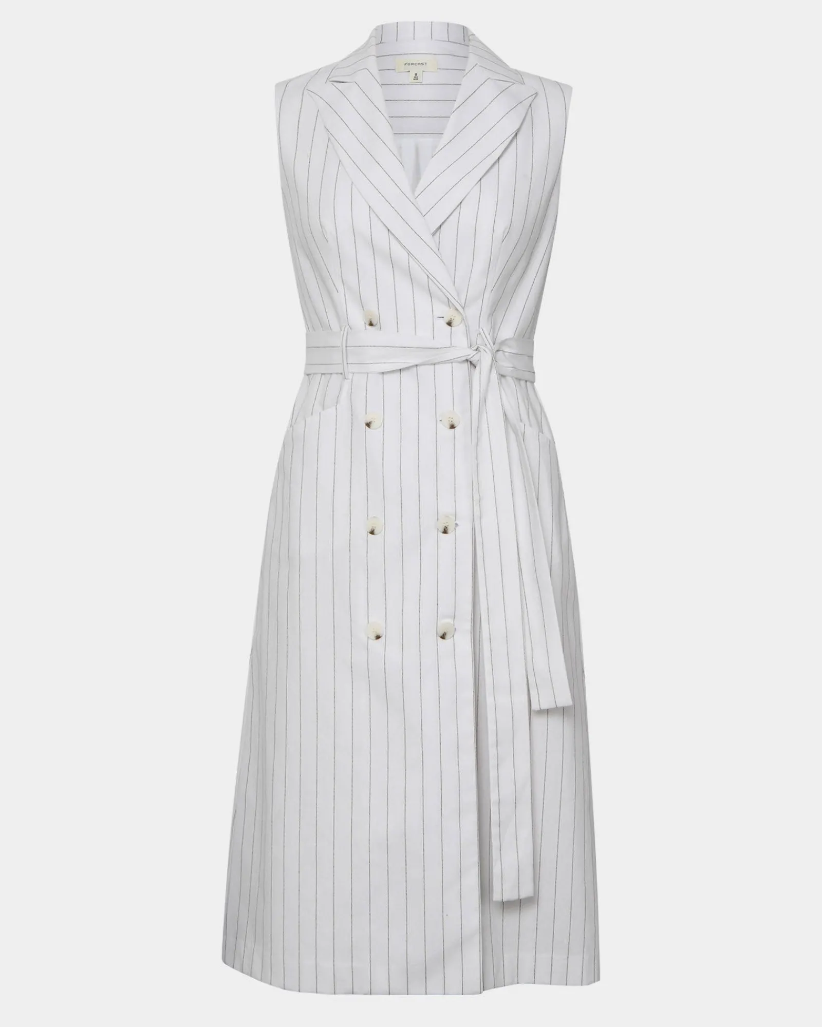 Forcast Ria Stripe Cotton Blend Dress* Conscious|Midi Dresses