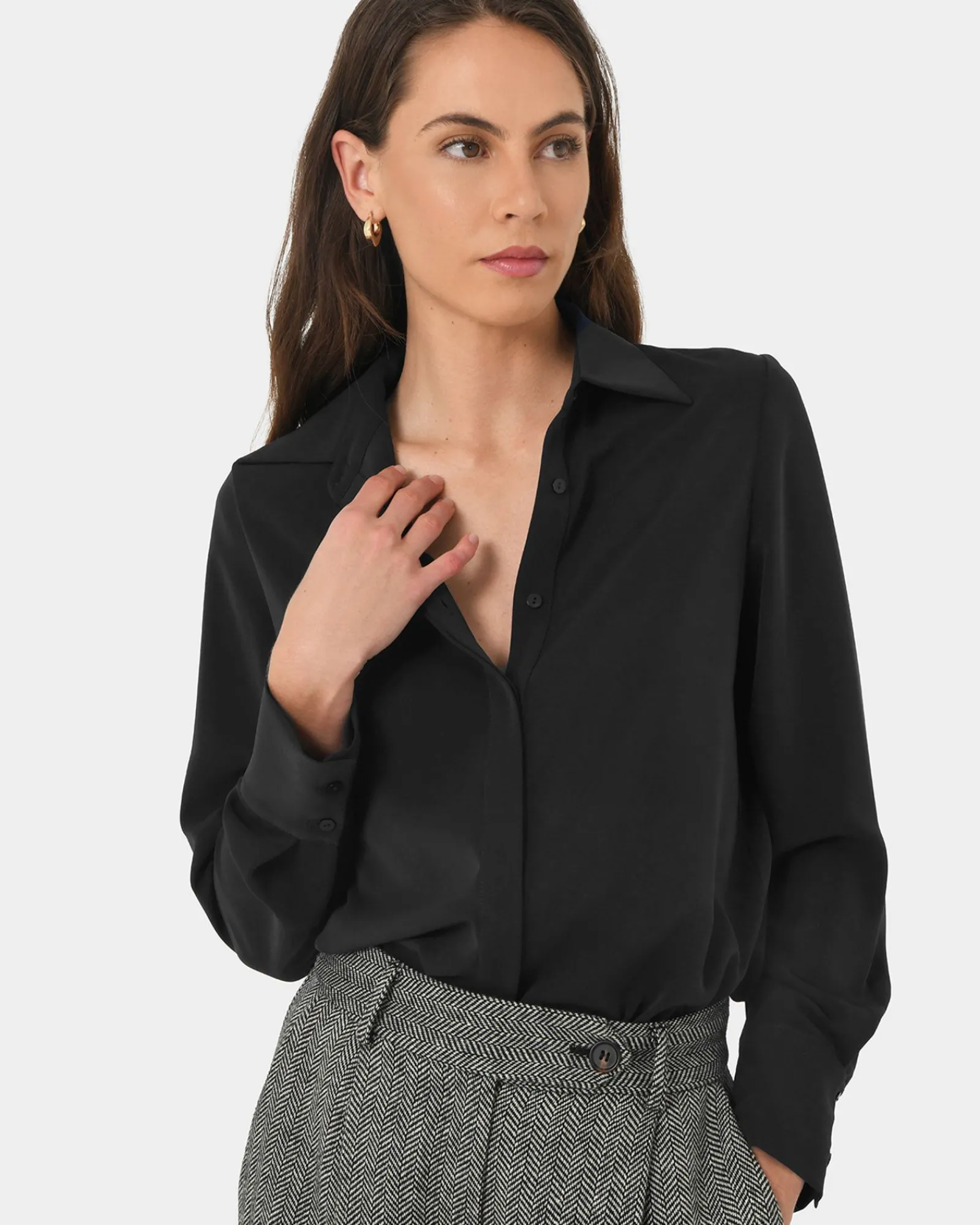 Forcast Robin Collared Blouse* Long Sleeve Tops|Shirts & Blouses