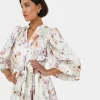 Forcast Rosy Floral Tiered Dress* Midi Dresses|Midi Dresses