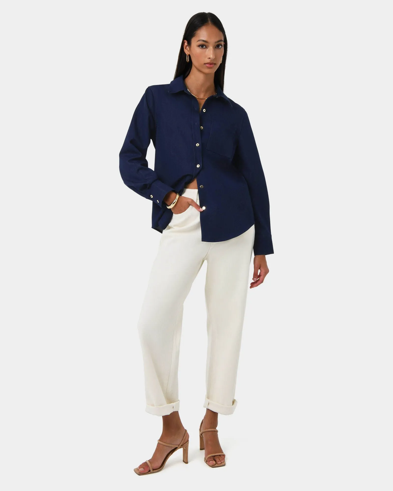 Forcast Ruka Button Shirt* Long Sleeve Tops|Shirts & Blouses