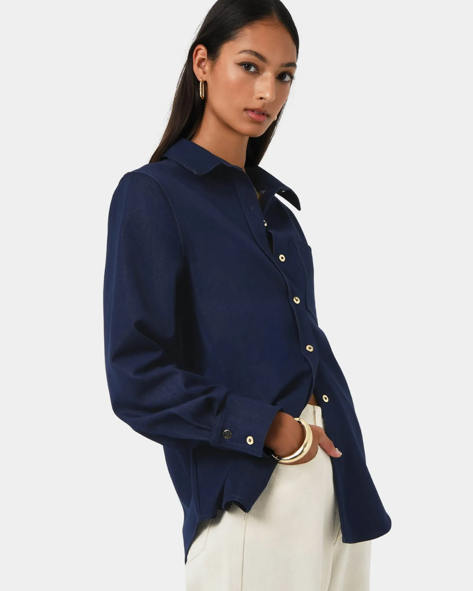 Forcast Ruka Button Shirt* Long Sleeve Tops|Shirts & Blouses