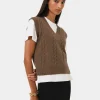 Forcast Rulia V-neck Knit Vest* T-Shirts & Tops|Work Tops